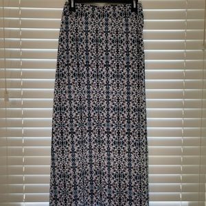 Long Patterned Dress Skirt